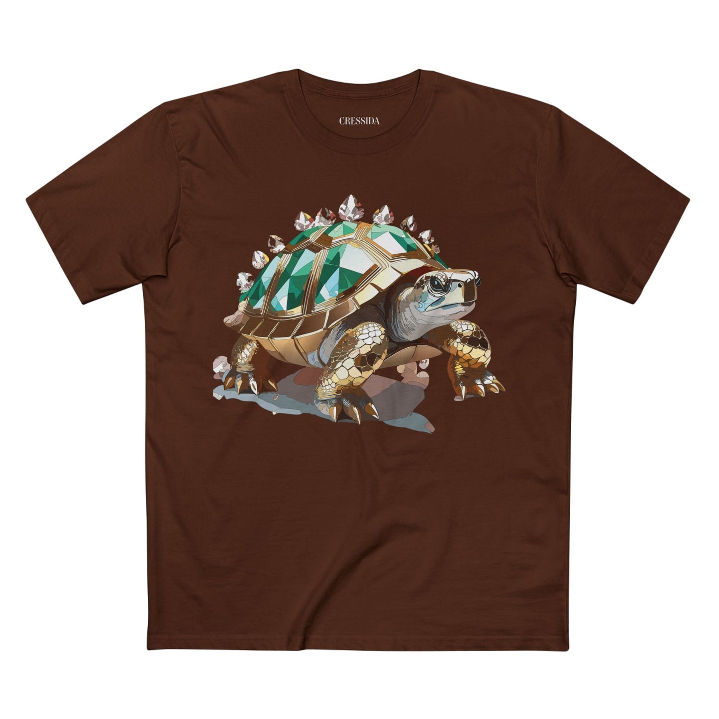 Turtle Graphic Unisex 100 Cotton Tee With Unique Animal Golden Medallion Art Design 33