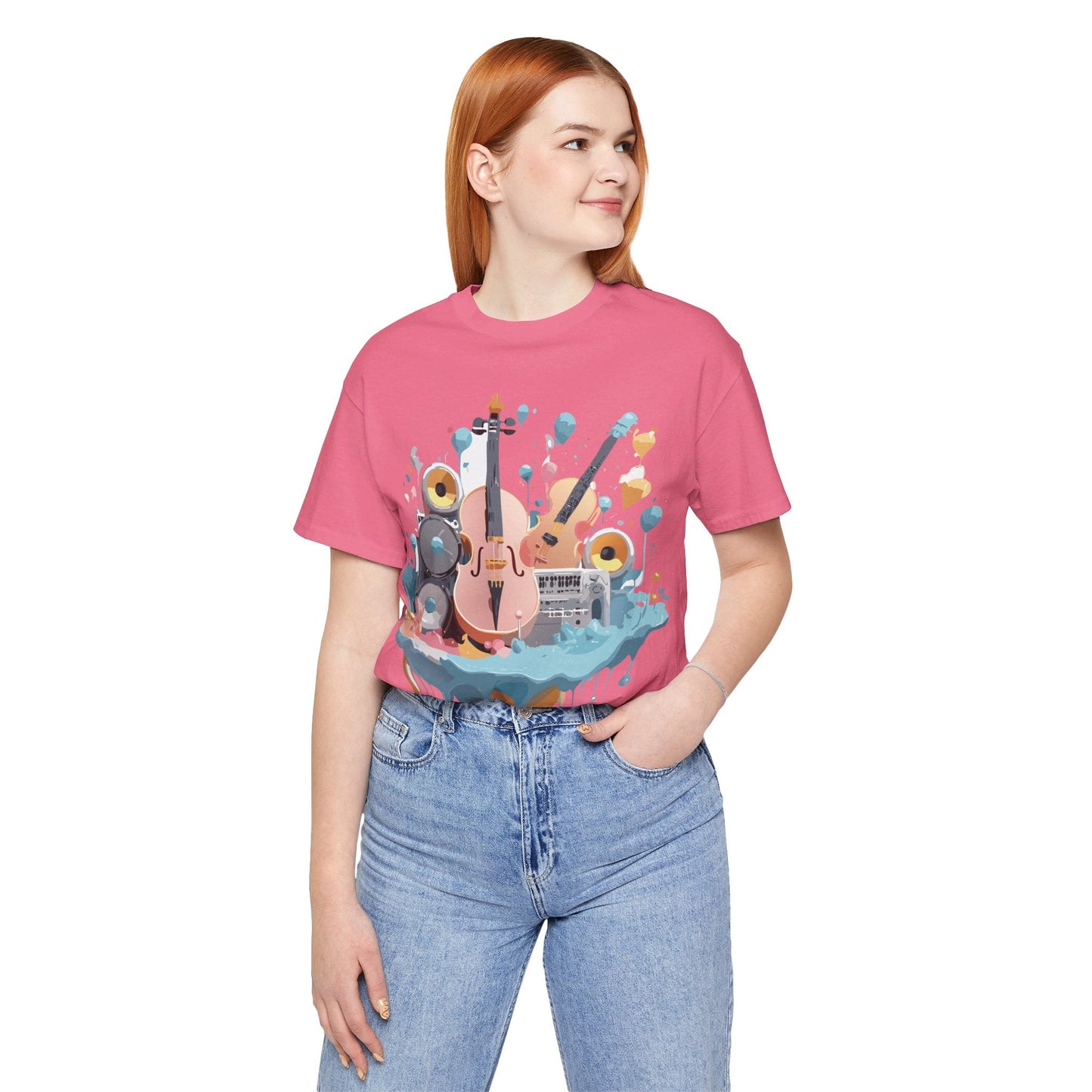 Adelpha Vintage Inspired Music Graphic T Shirt Unisex Jersey Short Sleeve Tee Artwork