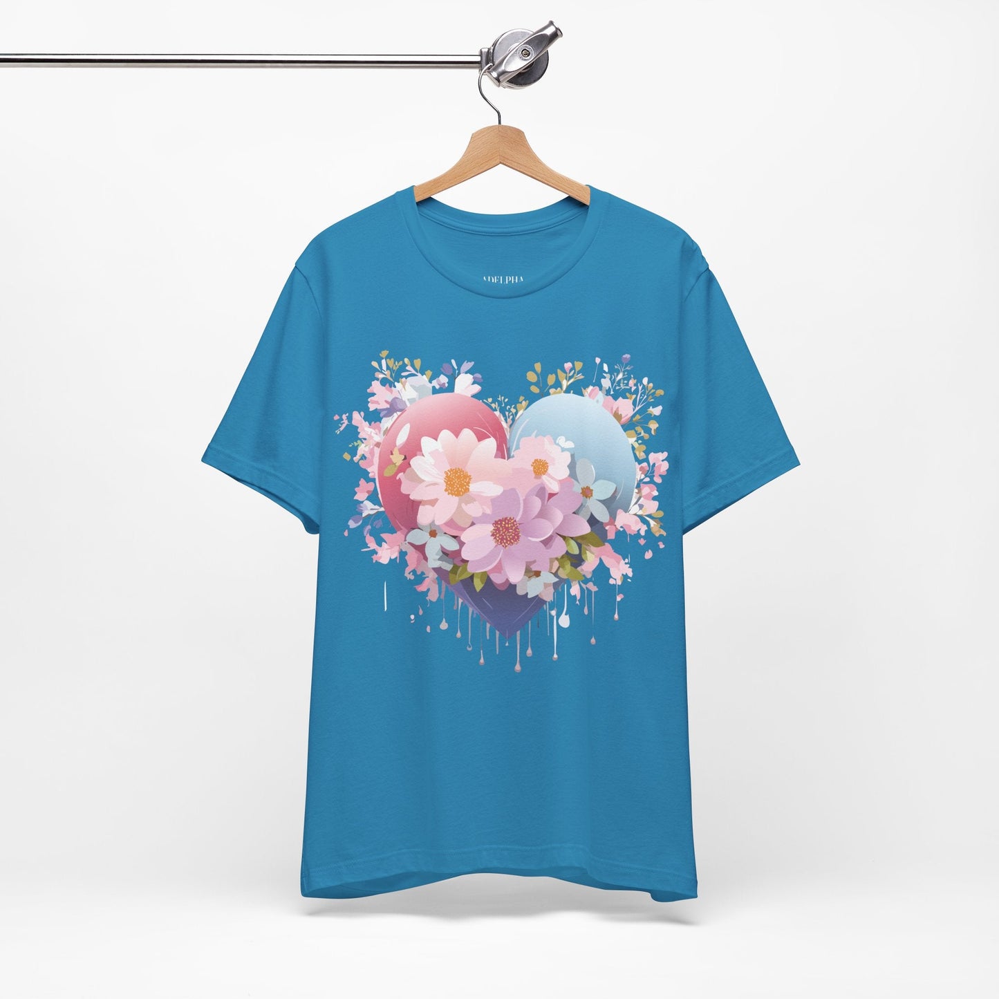 Valentine Graphic Tee Unisex Short Sleeve Vintage Inspired Artwork From Adelpha Premium Design