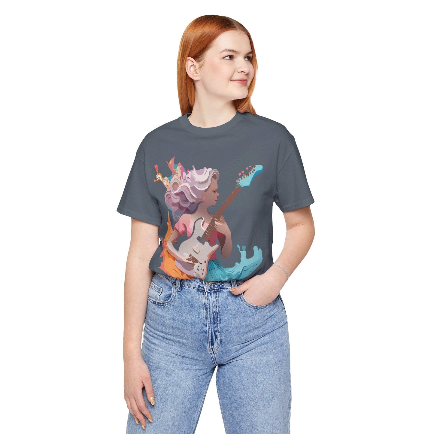 Adelpha Vintage Music Graphic Tee Unisex Short Sleeve Jersey Shirt for Everyday Wear