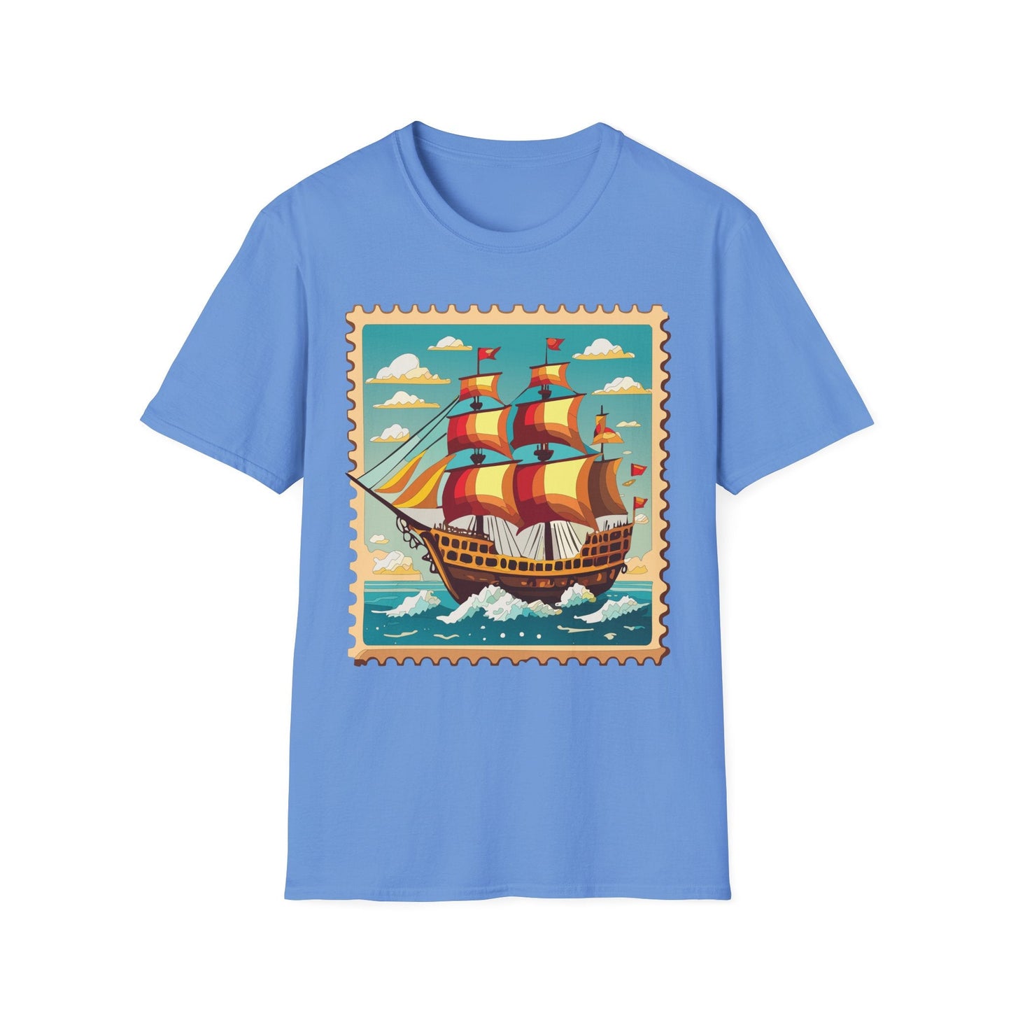 Unisex Softstyle Short Sleeve T Shirt Gildan 64000 Ring Spun Cotton Vessel Ship Frigate Tee