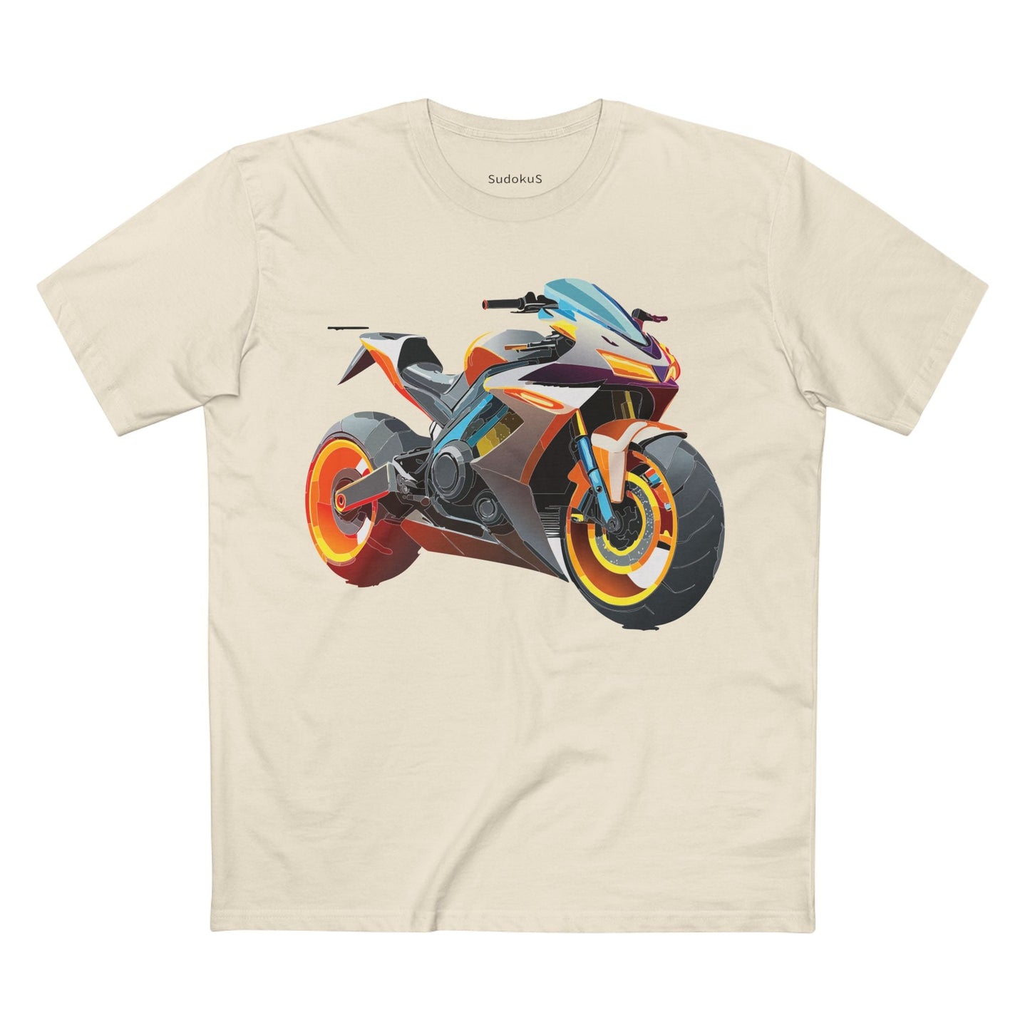 Moto Bike Graphic Unisex 100 Cotton Staple Tee 24