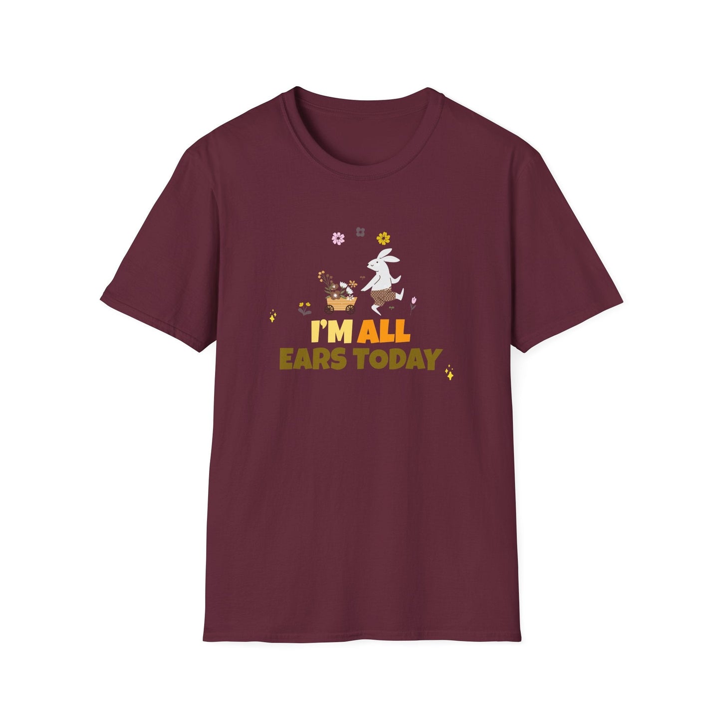 Easter Bunny T Shirt Unisex Gildan Softstyle Tee 100 Percent Ring Spun Cotton Easter Design