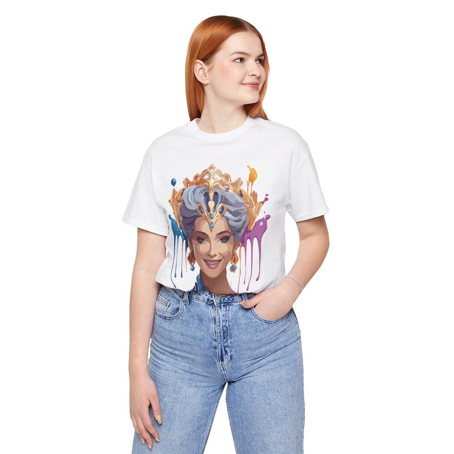 Queen Graphic Tee Unisex Jersey Short Sleeve Adelpha Art Design Vintage Inspired
