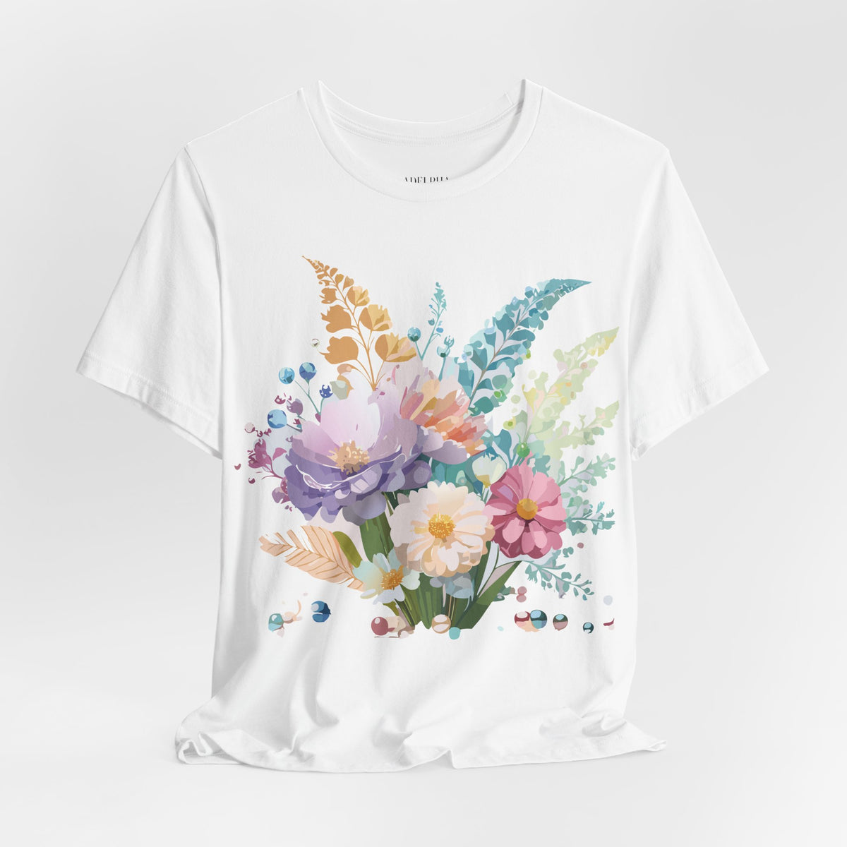 Floral Graphic Tee Shirt - Bella+Canvas Unisex 100 Cotton 16