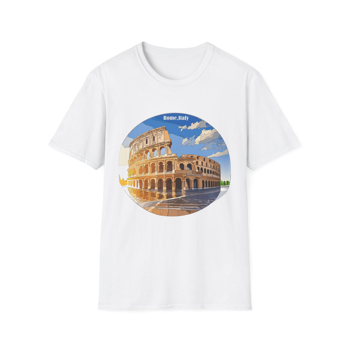 Colosseum Rome Illustration T-Shirt | Rome Italy Travel Souvenir
