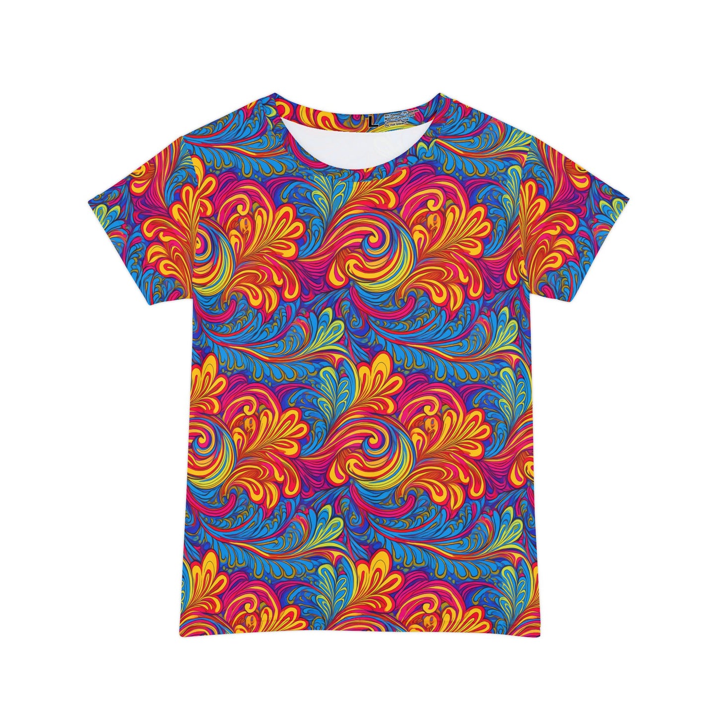 Women Poly Span T-Shirt with Floral Print