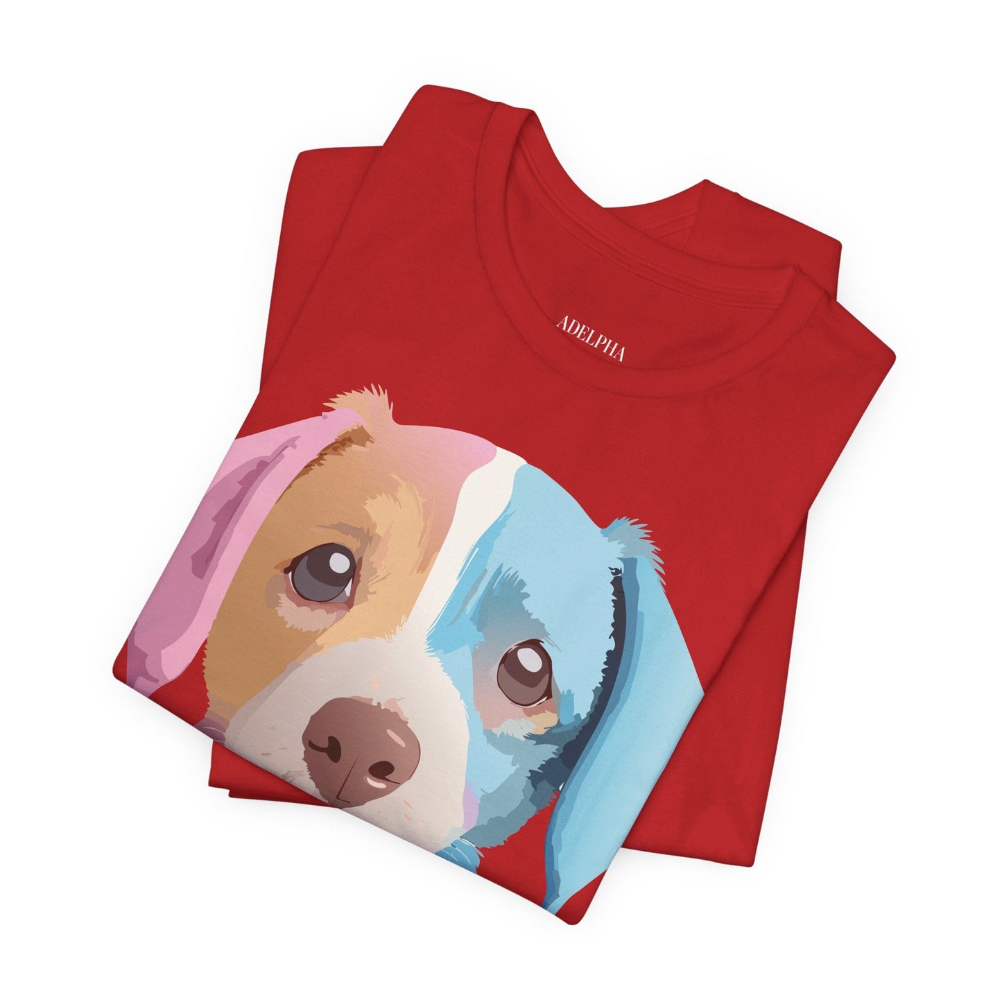 Vintage Inspired Dog Graphic Tee Unisex Jersey Short Sleeve Premium Adelpha Art Design