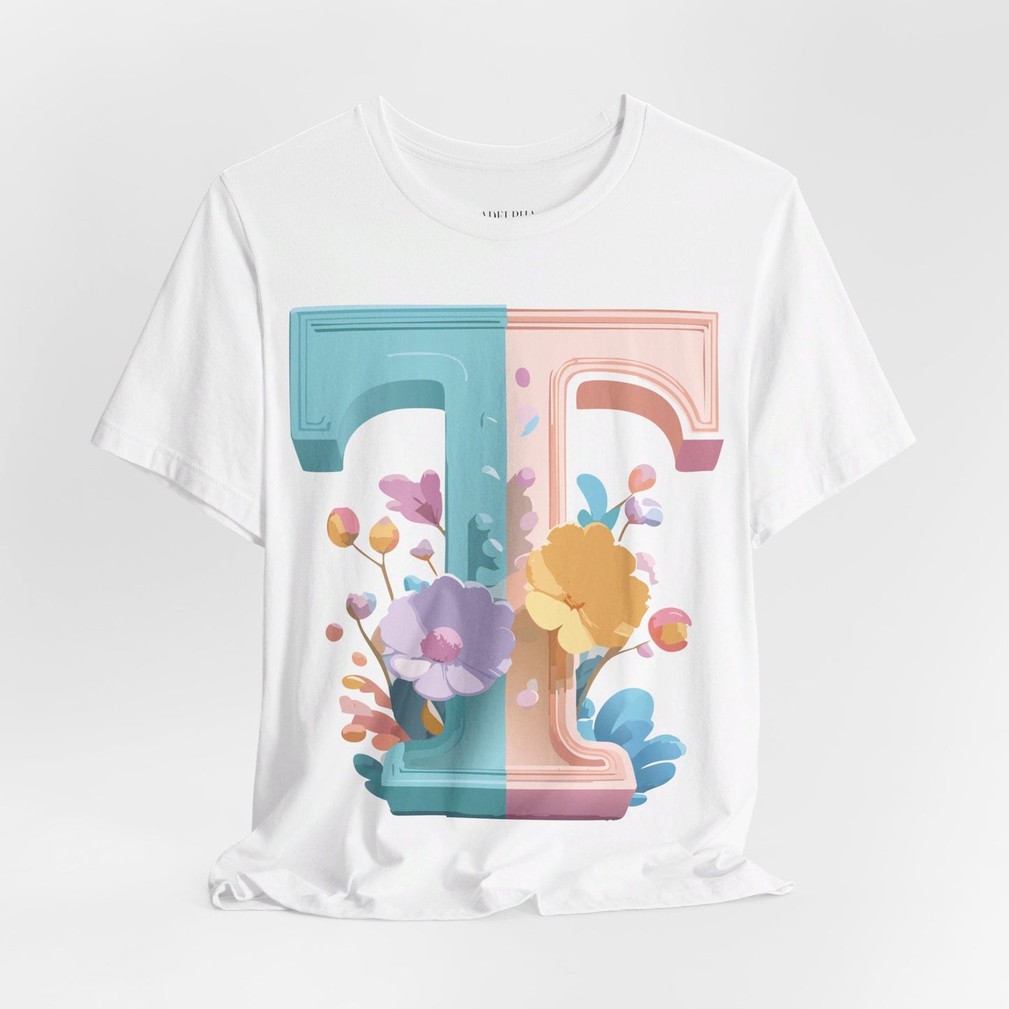 Adelpha Graphic Tee Unisex Short Sleeve Letter Shirt Featuring Vintage Inspired Artwork