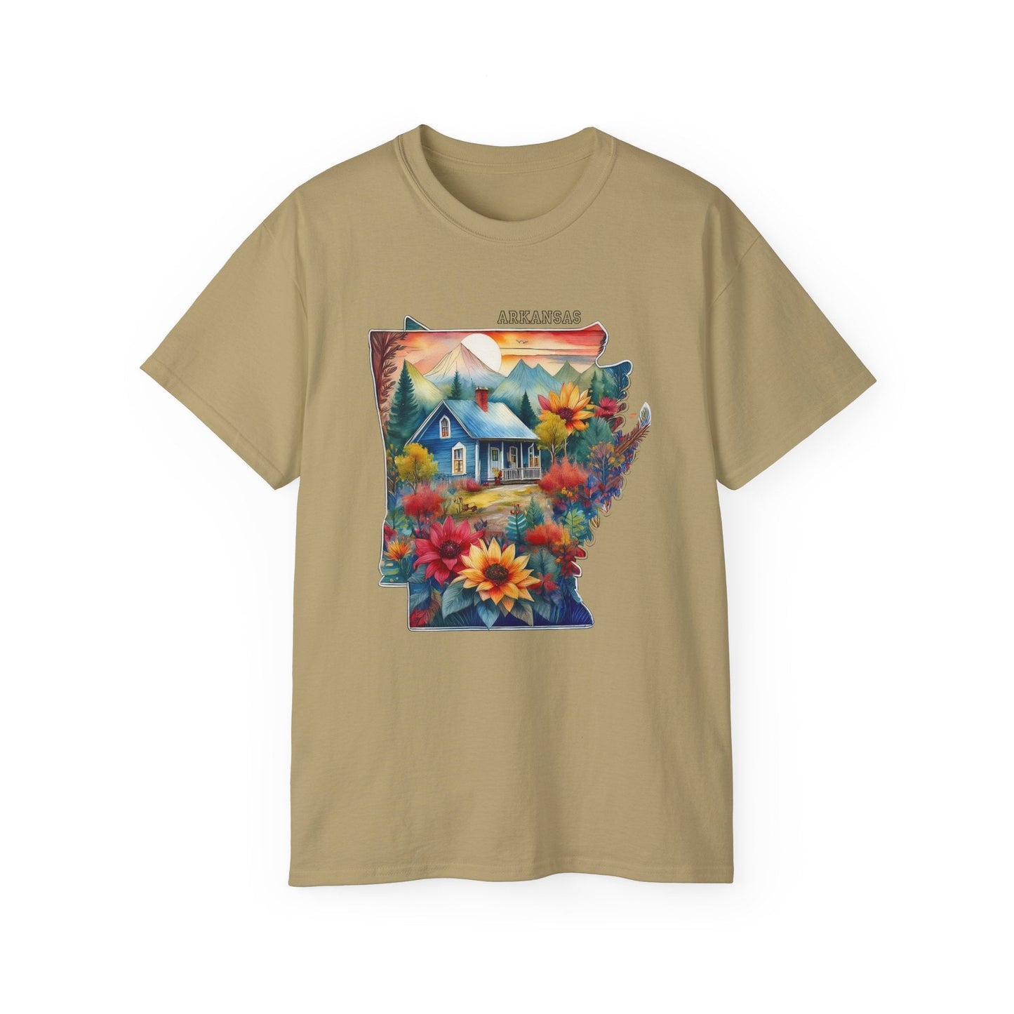 Arkansas Graphic Unisex Cotton T‑Shirt 2