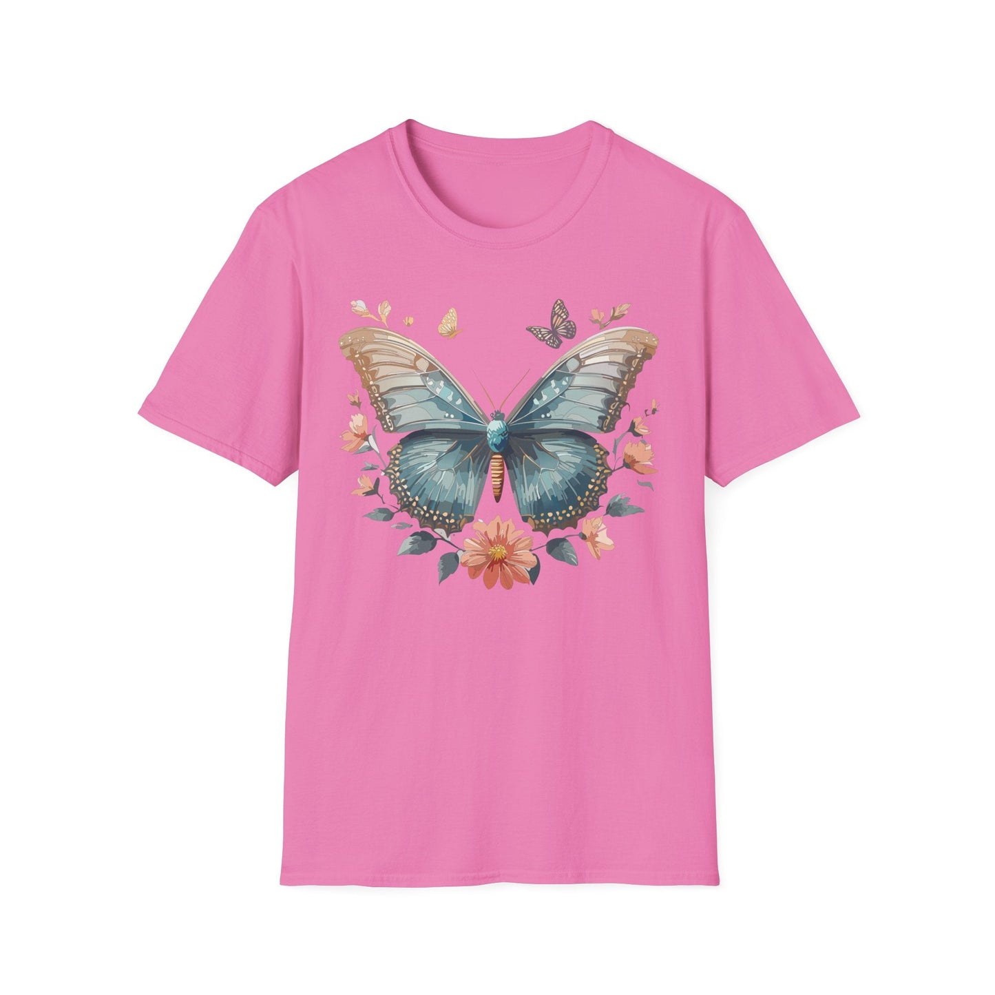 Butterfly Shirt Unisex Monarch T Shirt Gildan Softstyle 64000 Ring Spun Cotton Tee Breathable Comfort