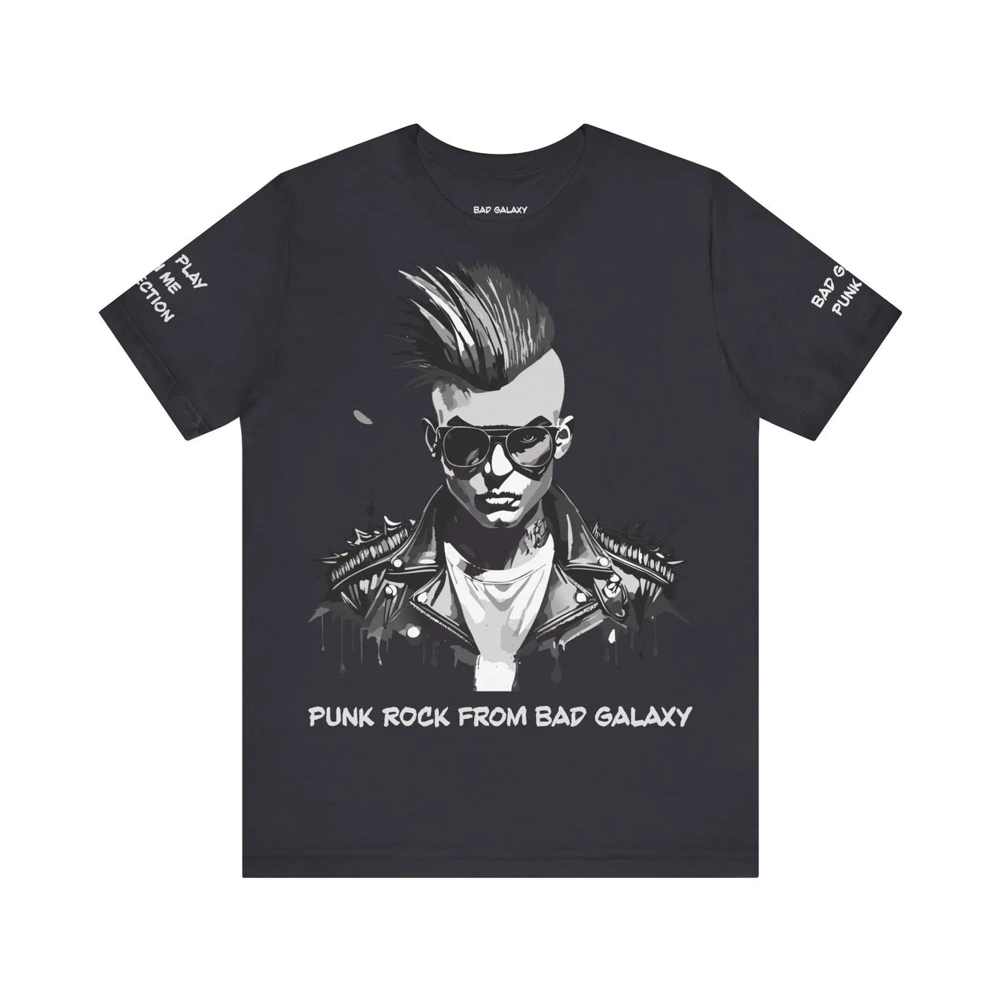 Punk Rock Tee Shirt From Bad Galaxy Made To Order 100 Percent Cotton USA Eco Friendly Inks