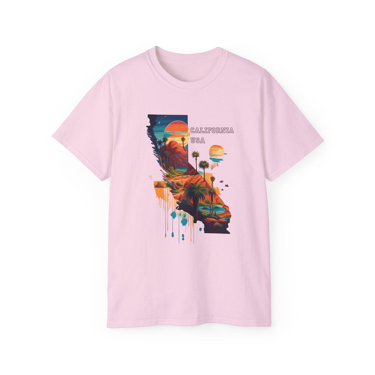 California State Graphic Unisex Ultra 100 Cotton Medium-Weight Classic Fit-Gildan 2000 -s6