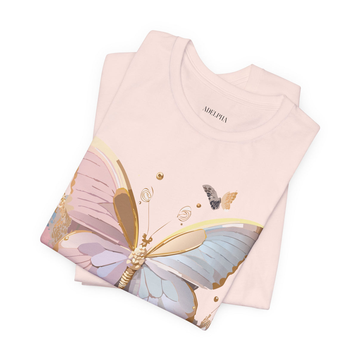 Butterfly Graphic Unisex Cotton Bella+Canvas Tee with Art Design n99