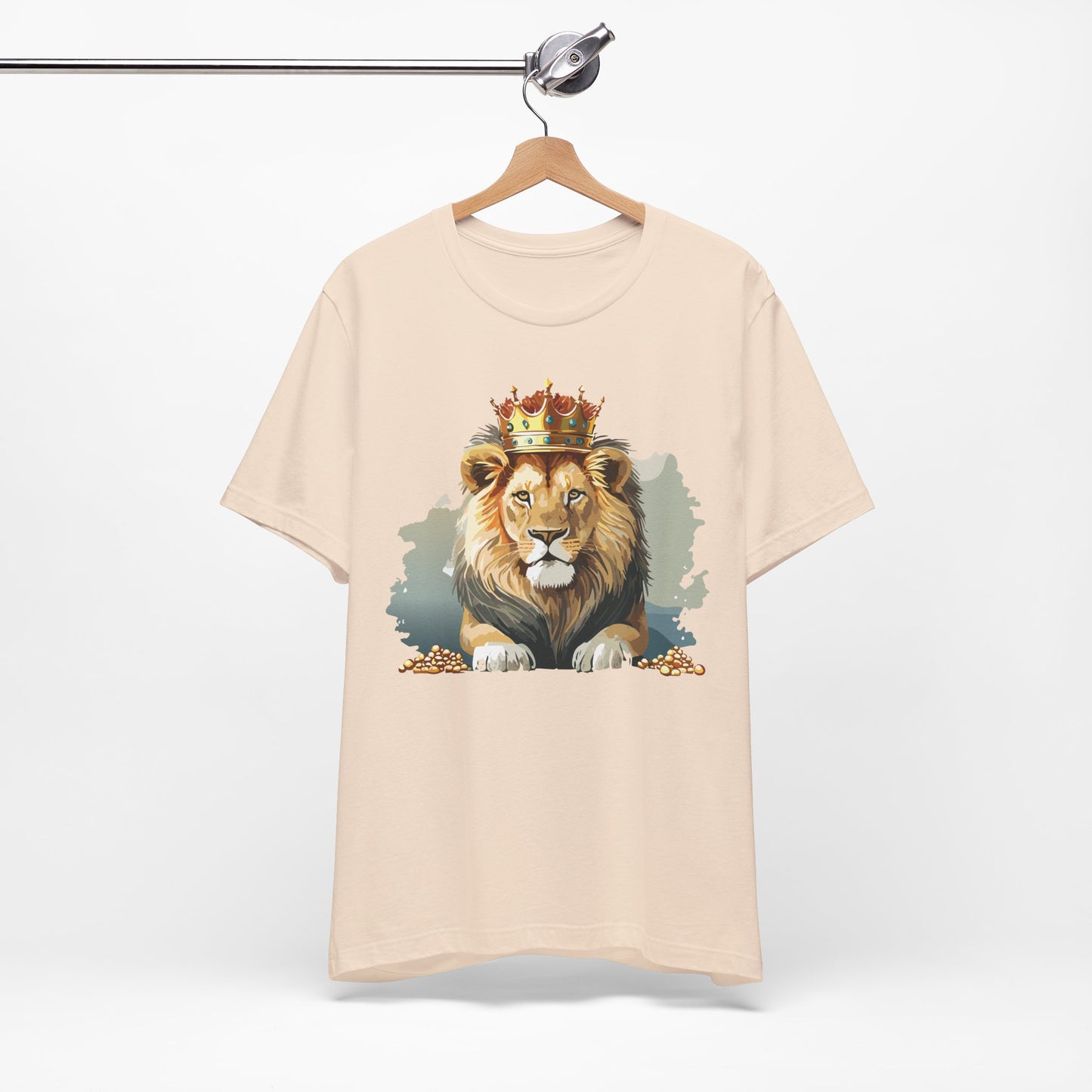 Majestic Lion Crown T-shirt, Animal Shirt, Lion Tee, Unisex Top, Birthday Gift, Shirt with Animal design