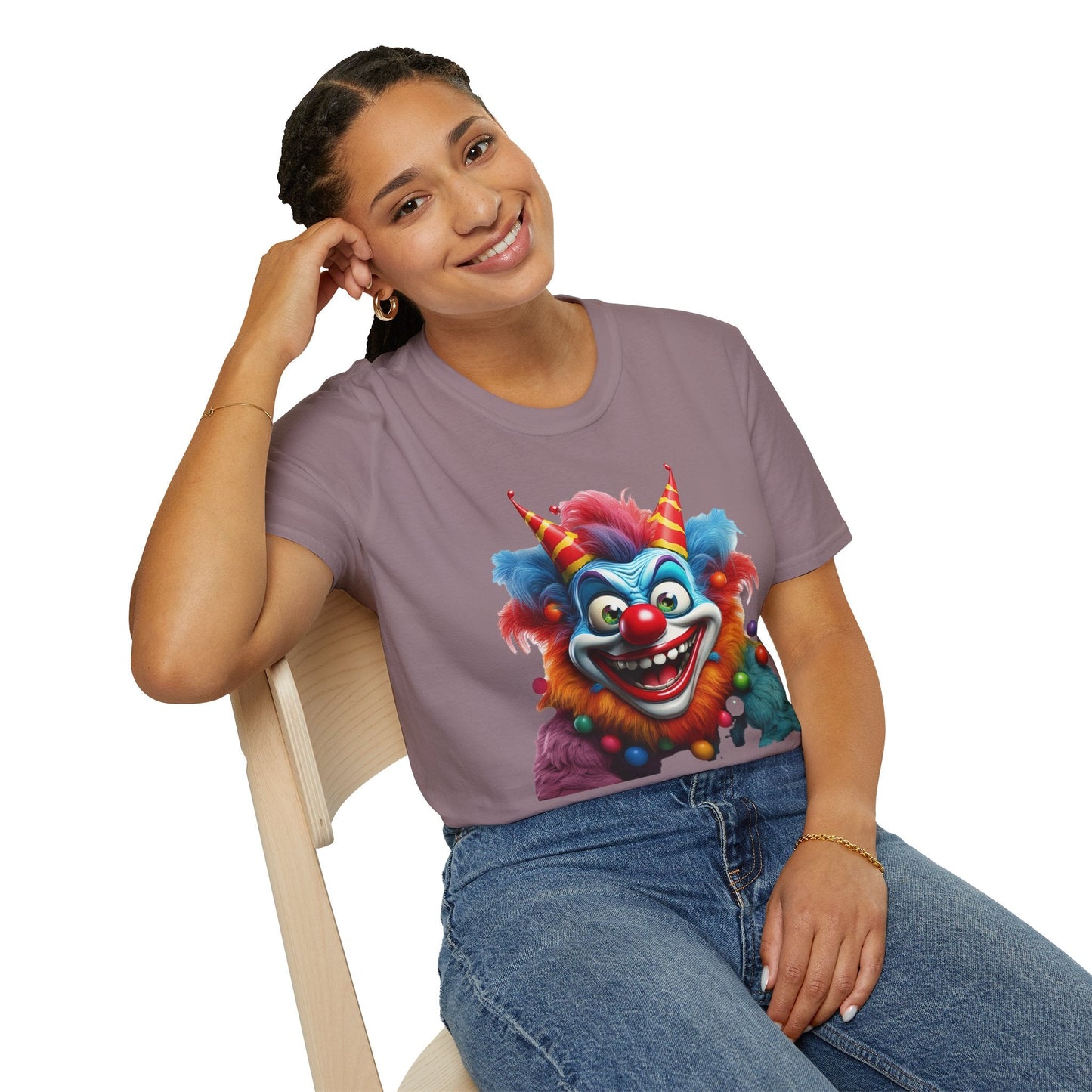 Clown Shirt For Men And Women Funny Circus Tee Scary Man Shirt Unisex Softstyle Tee