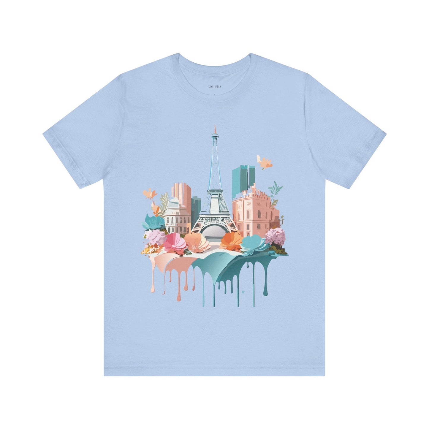Paris Vintage Inspired Graphic Tee Unisex Short Sleeve Shirt Adelpha Artwork Studio