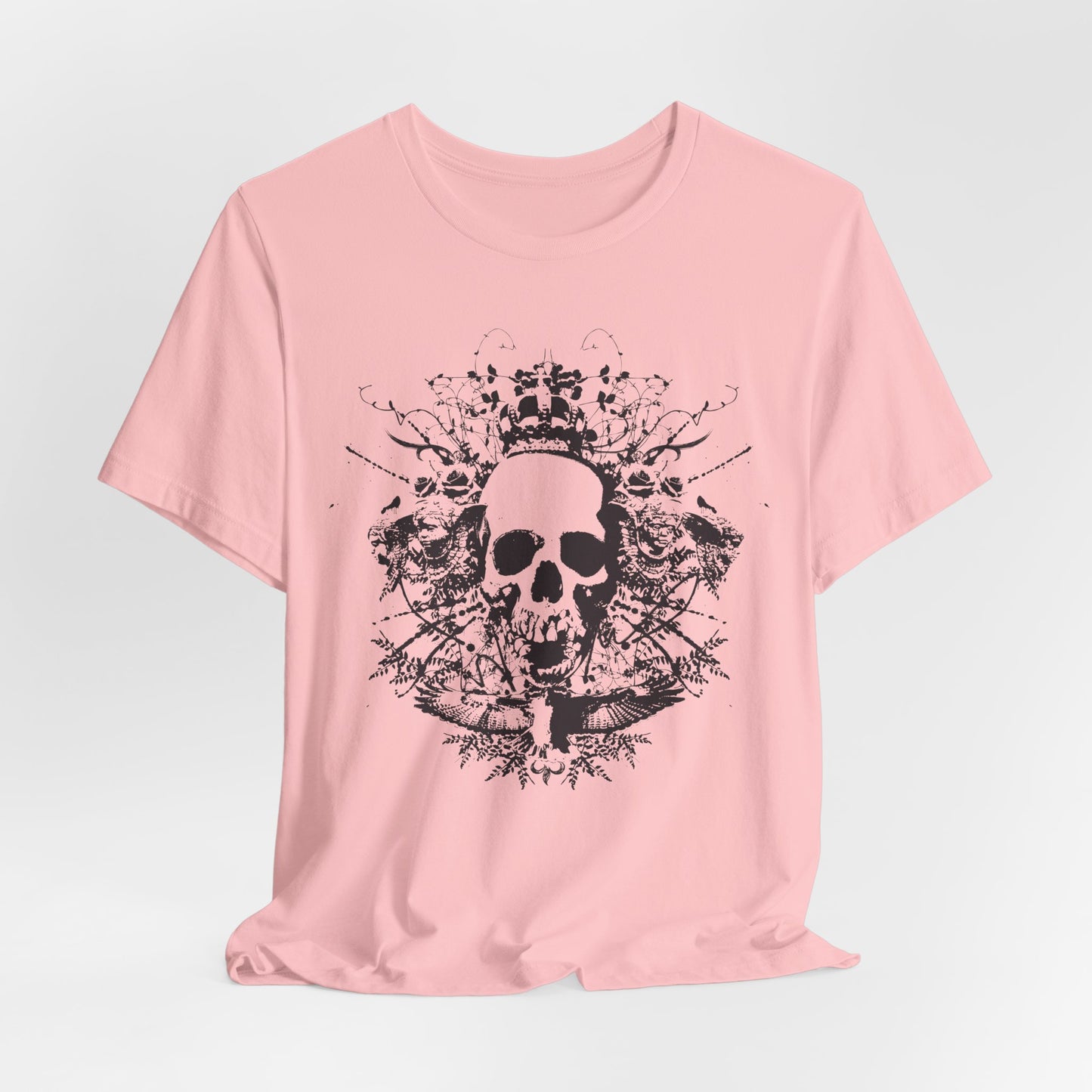 Dark Skull Graphic Design Tee, Skull Shirt, Vintage Tees, Art Design T-Shirt, Vintage Graphic Tee, Art Shirts with Skulls