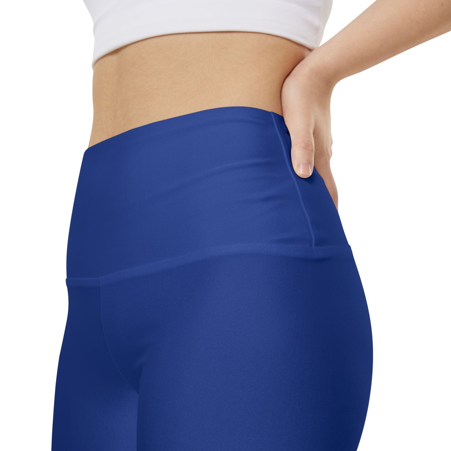 French Blue Grey Women's Workout Shorts — Solid High-Waist Biker Shorts for Exercise & Everyday Wear