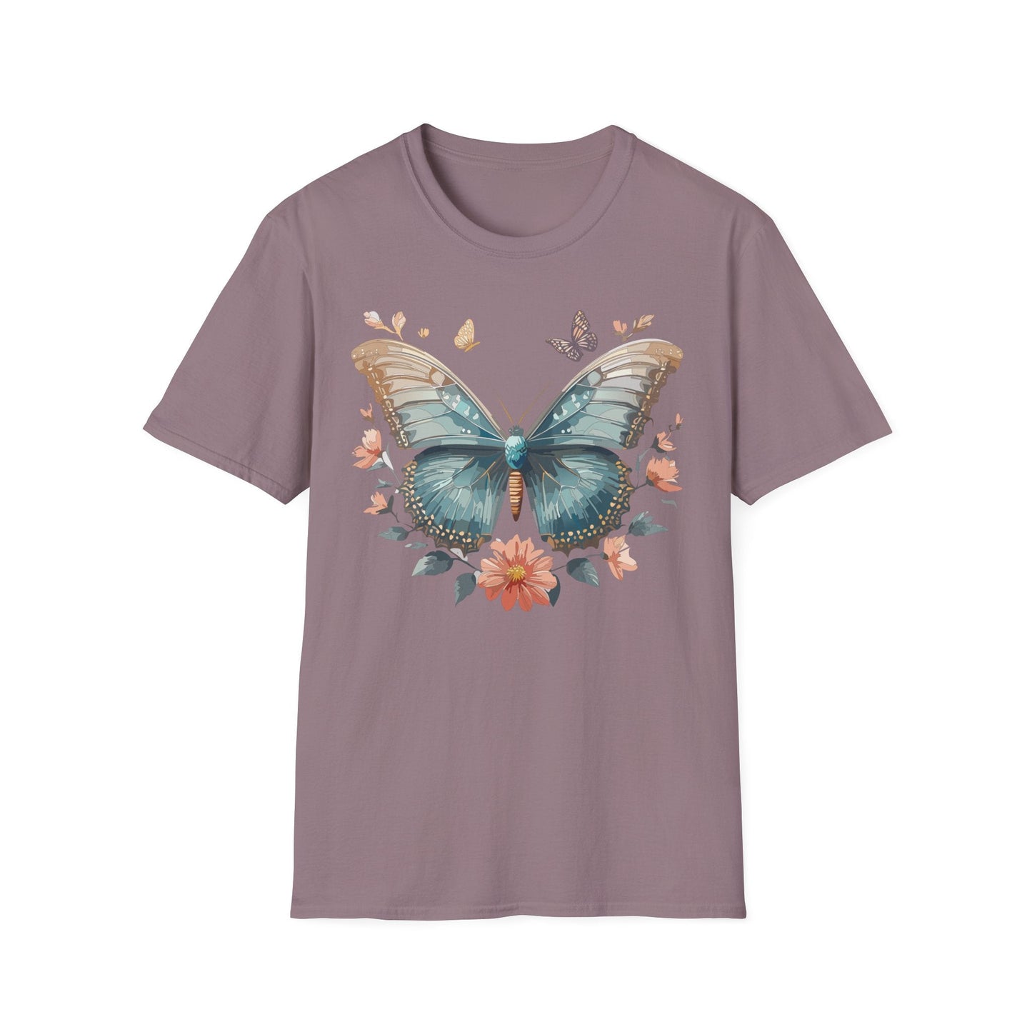 Butterfly Shirt Unisex Monarch T Shirt Gildan Softstyle 64000 Ring Spun Cotton Tee Breathable Comfort