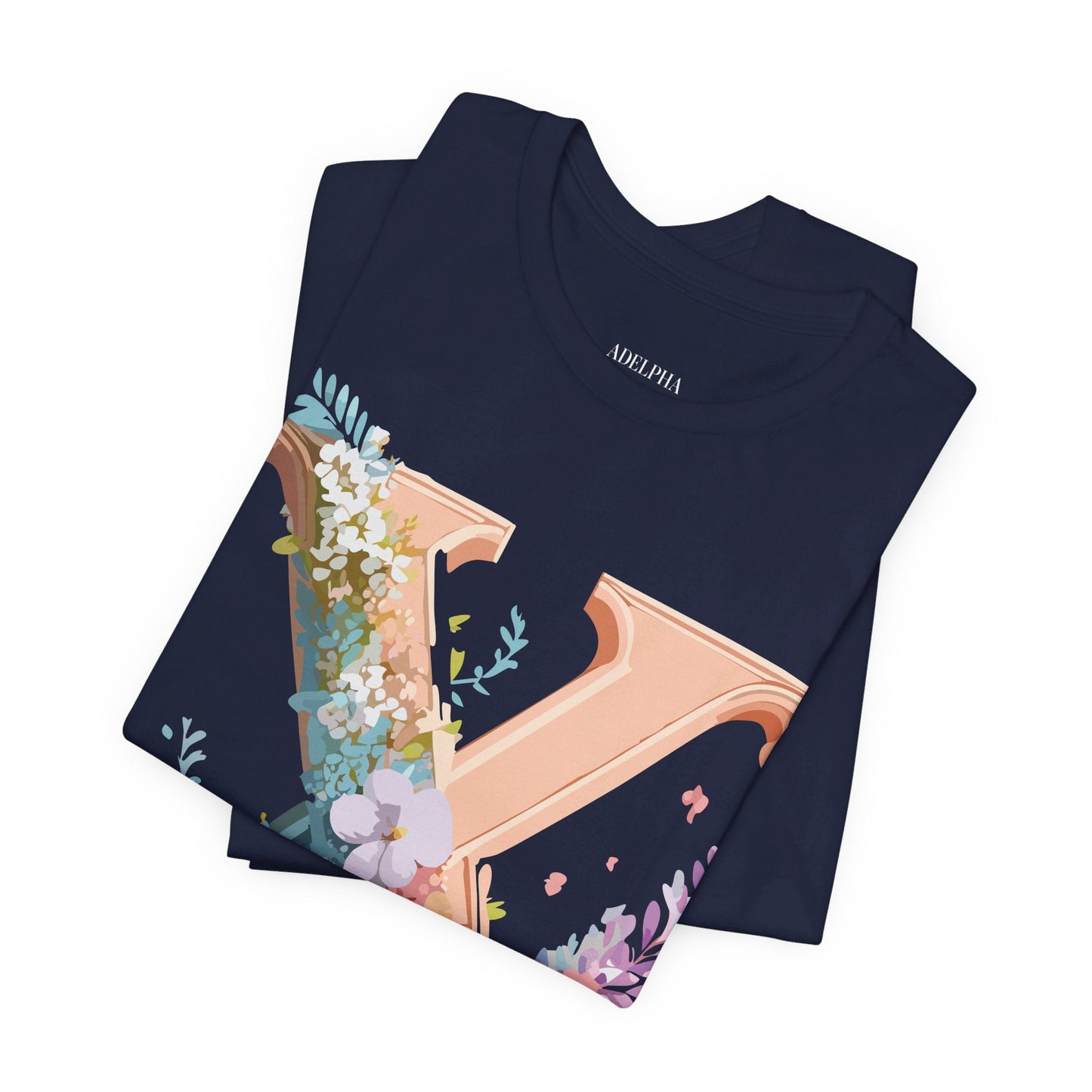 Letter X Shirt Graphic Tee Unisex Short Sleeve Vintage Inspired Adelpha Art Design