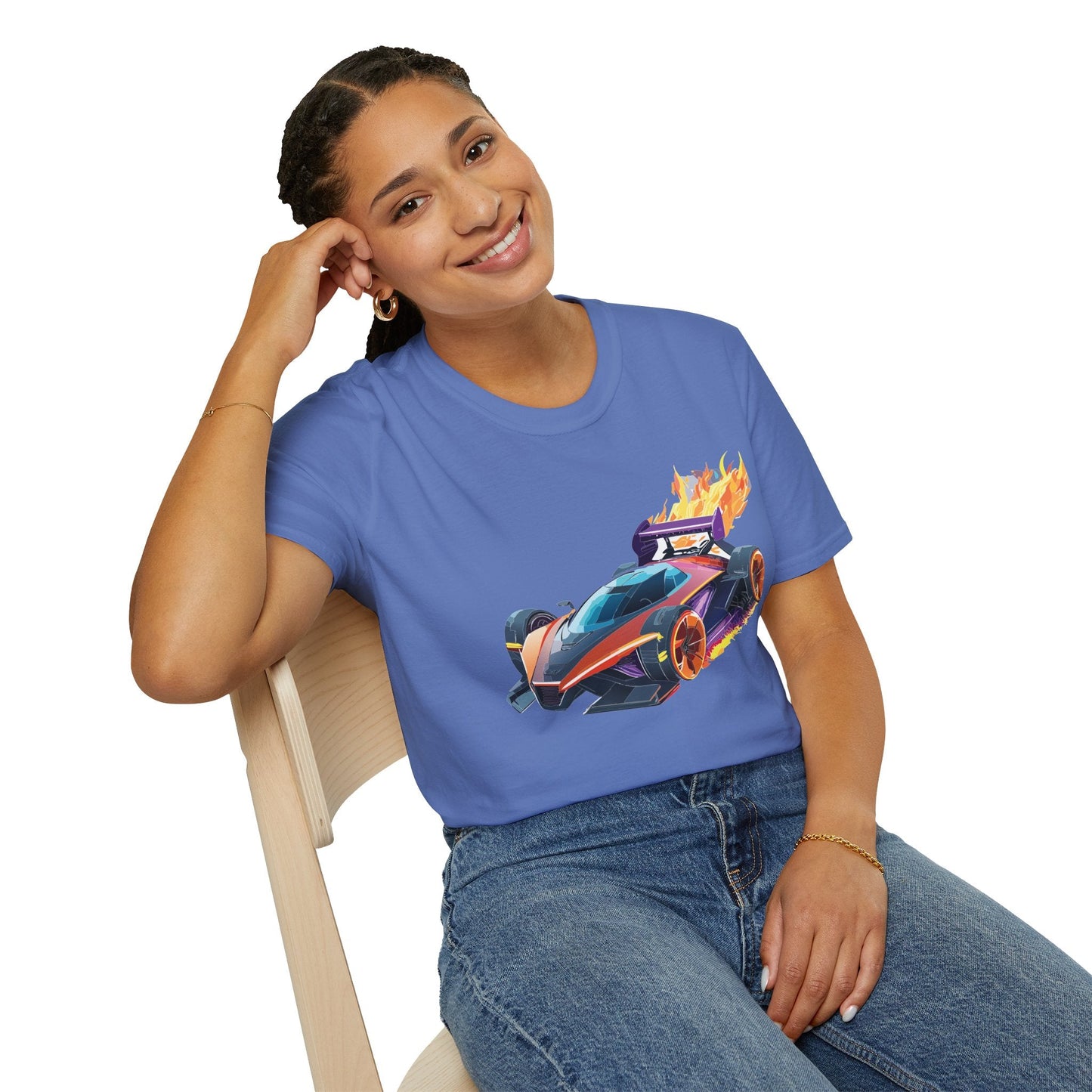 Unisex Car T Shirt Hot Wheels Graphic Tee Car Shirt Gildan Softstyle 64000 Cotton Tee