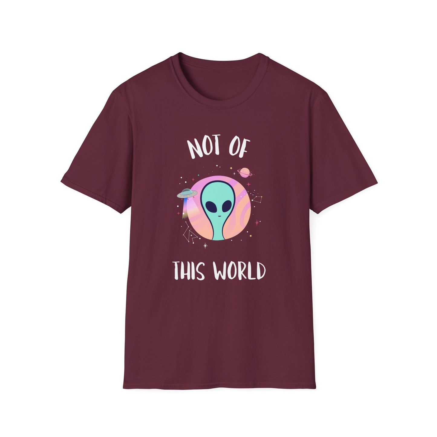 Alien Graphic TShirt  Not Of This World Cute Pastel UFO Tee