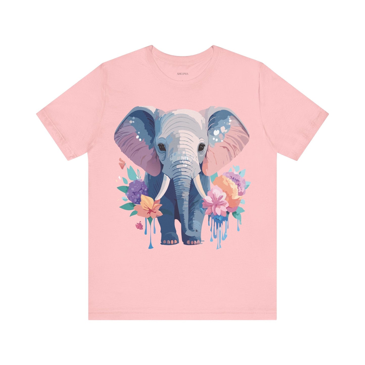 Elephant Graphic T Shirt Unisex Vintage Art Design Tee by Adelpha Short Sleeve Premium