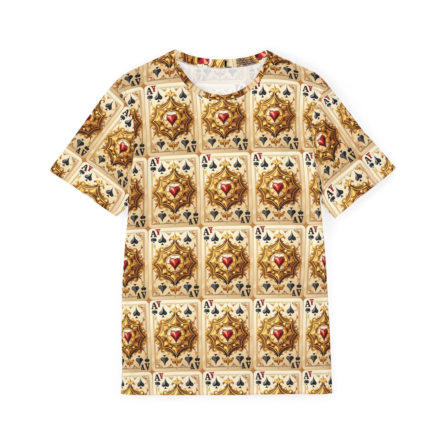 Ace Spades Graphic T-Shirt, Art Design Poly Shirt, All Over Print Graphic Tee, Playing Cards T-Shirt, Playing Cards Tees