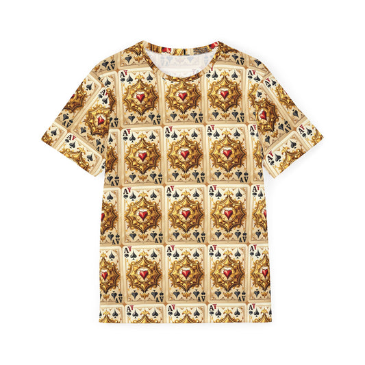 Ace Spades Graphic T-Shirt, Art Design Poly Shirt, All Over Print Graphic Tee, Playing Cards T-Shirt, Playing Cards Tees
