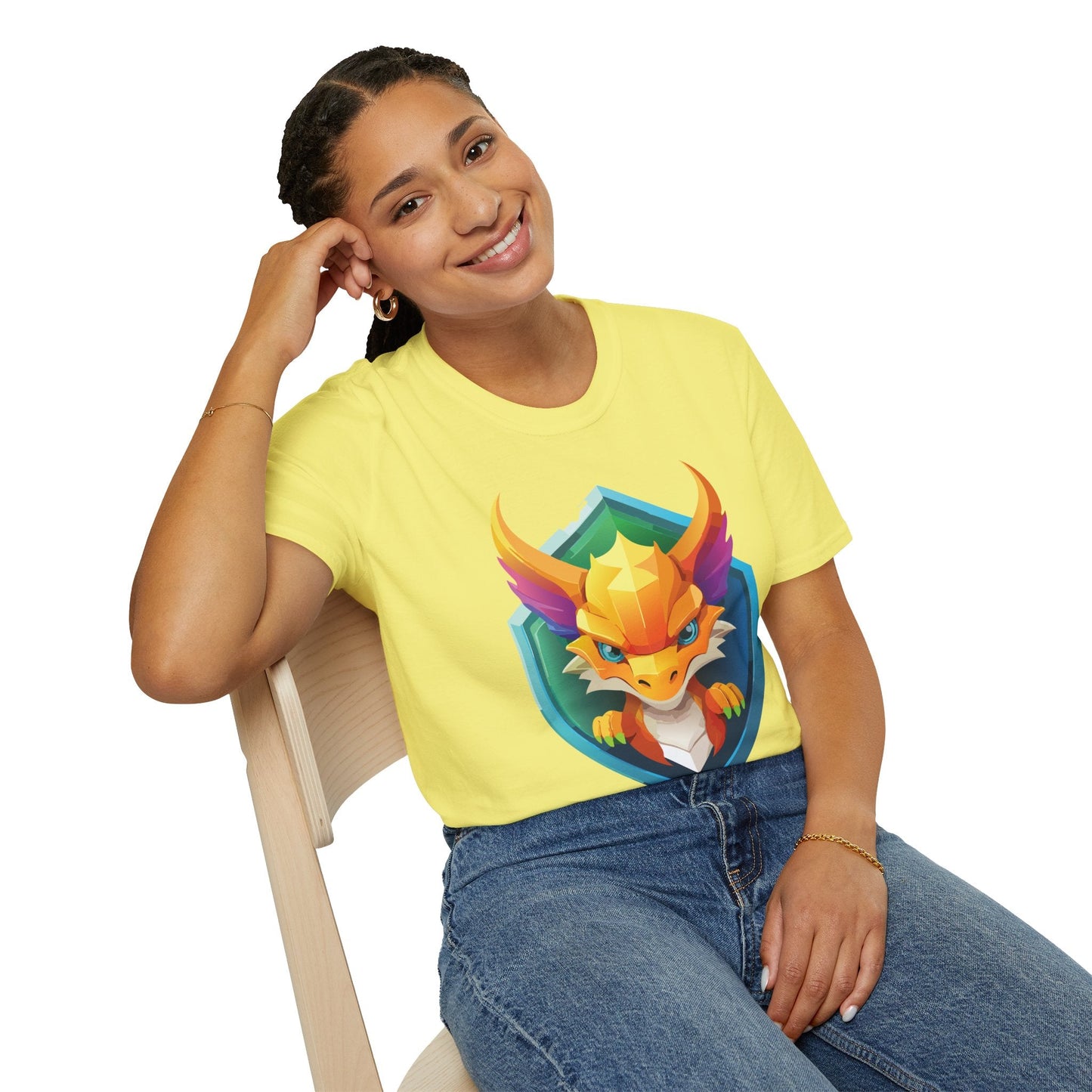 Dragon T Shirt Unisex Dragon Graphic Tee With Animal Design Soft Cotton Gildan Softstyle 64000