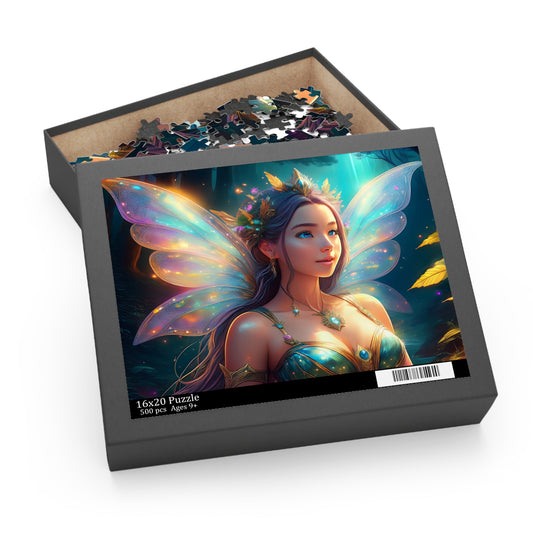 Fairy Puzzle 500-Chipboard Pieces in Box | Kids Puzzles Size: 16" x 20",  Ages 9+ and Family pn9