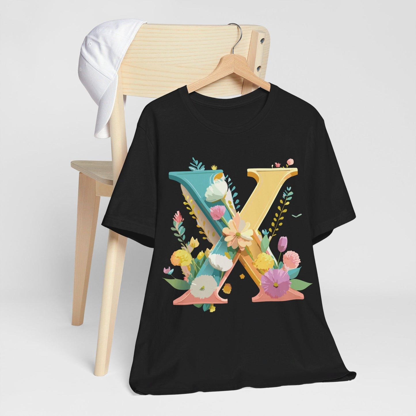 Letter X Shirt Unisex Graphic Tee Adelpha Vintage Inspired Artwork Short Sleeve Edition