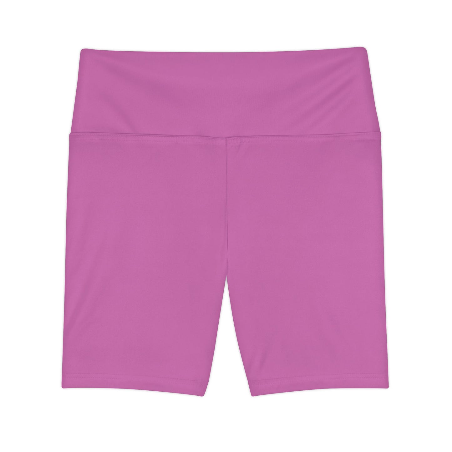 Petal Pink Women's Workout Shorts — Solid High-Waist Biker Shorts for Exercise & Everyday Wear