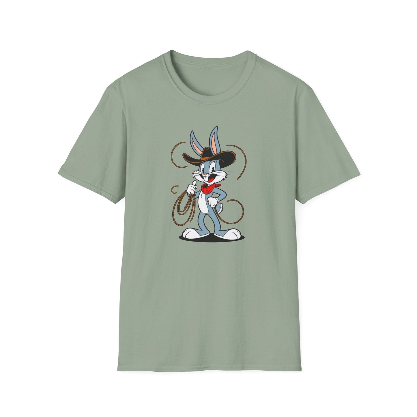 Bugs Bunny T Shirt Unisex Gildan Softstyle 64000 Cartoon Animation Tee With Art Design Artwork