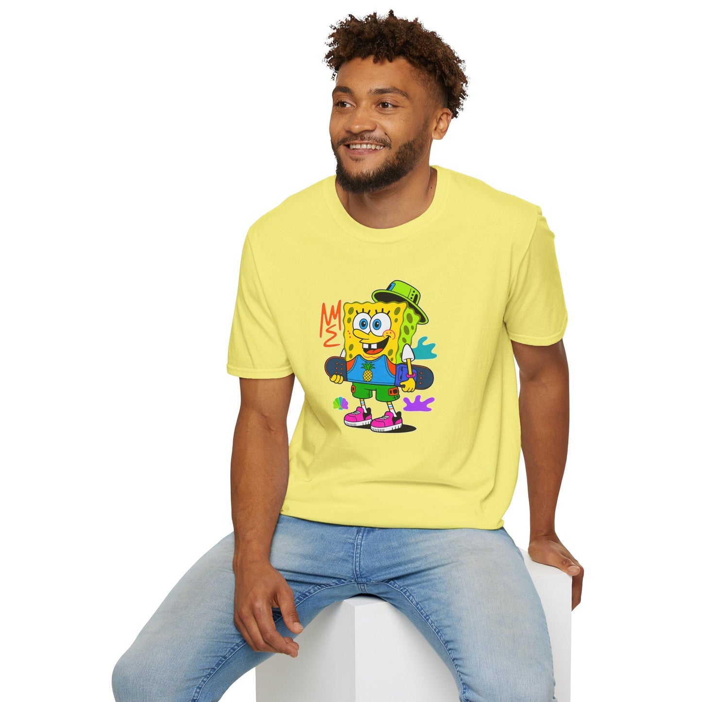Unisex Cartoon T Shirt With Animals Animation Tee Softstyle Gildan 64000 Cotton Fabric