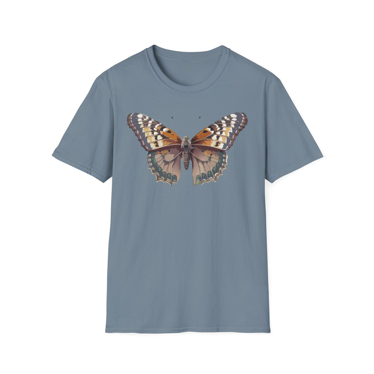 Butterfly Illustration T-Shirt — Vintage Monarch Nature Graphic Tee Unisex 100 Cotton Gildan T-Shirt