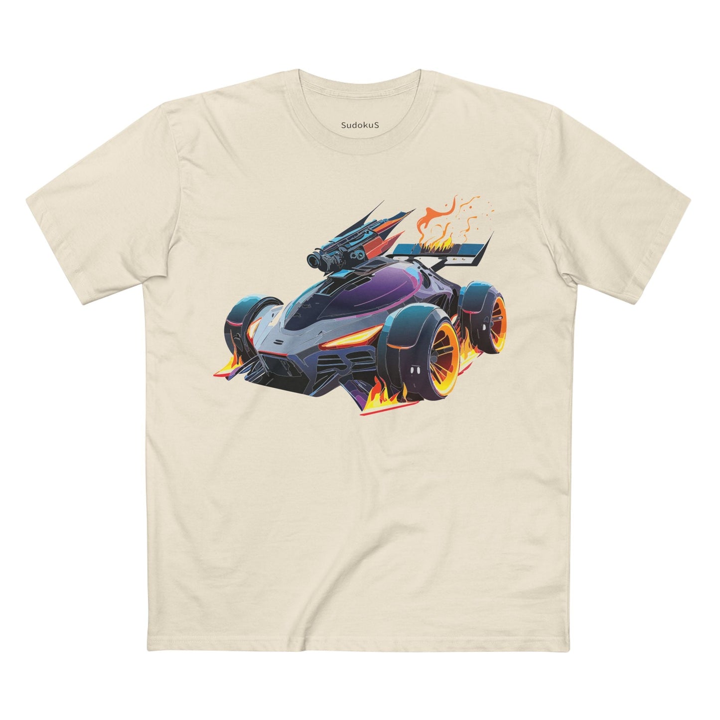 Car Graphic Unisex 100 Cotton Staple Tee 3