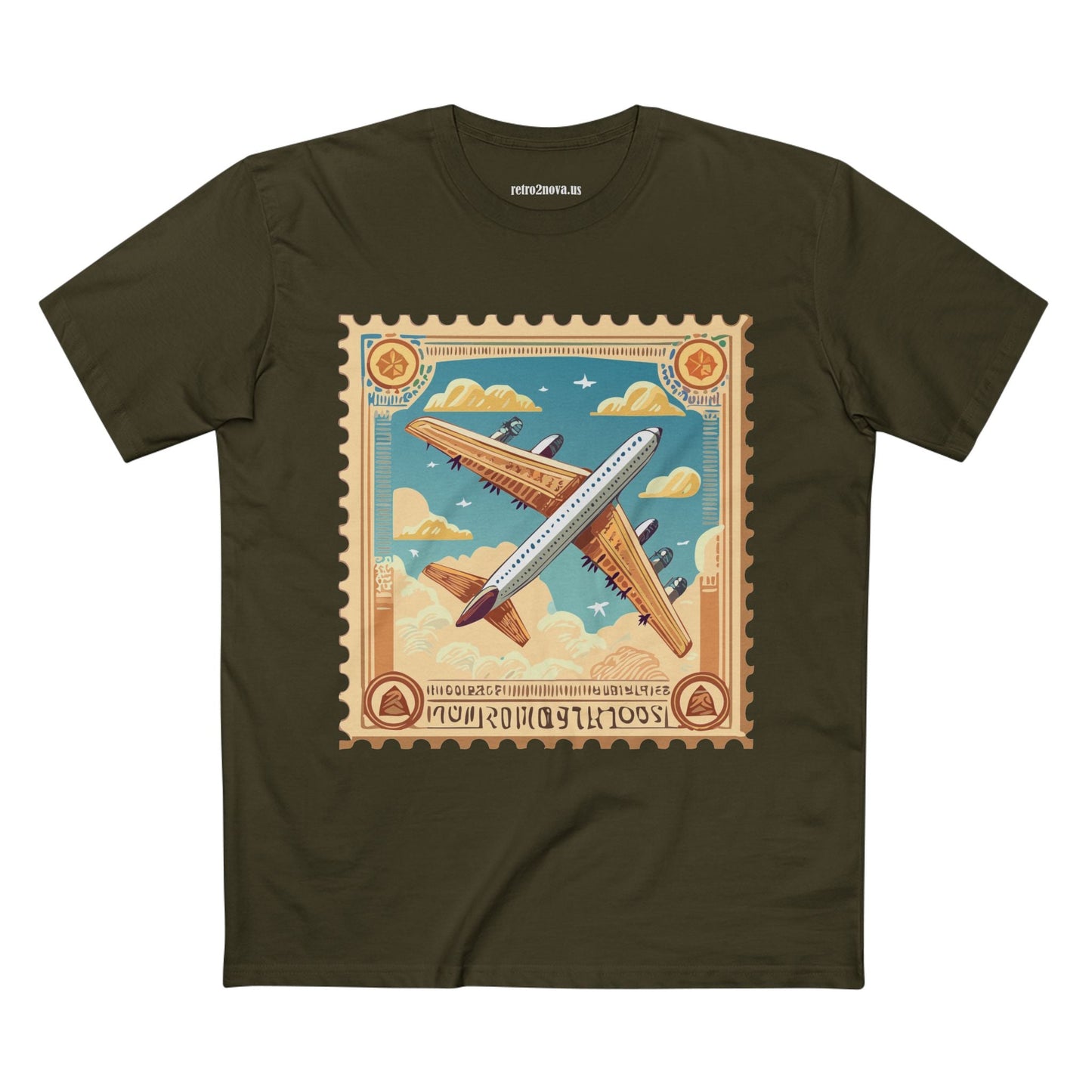 Stamp Shirt Postage Stamp Tee Unisex Premium Cotton Art Design PS18 Retro2Nova Collection