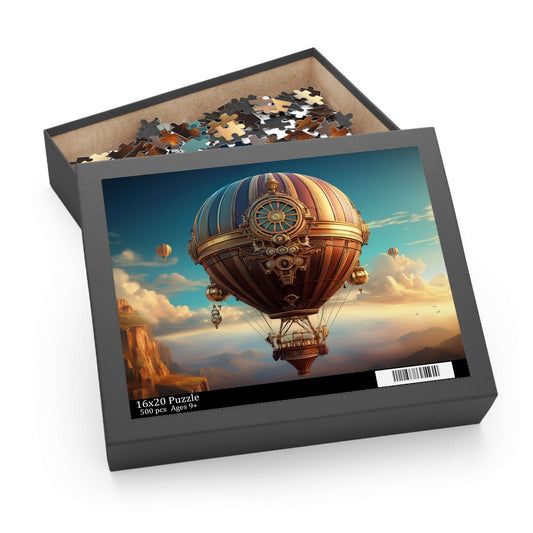 Hot air balloon Puzzle 500-Chipboard Pieces in Box | Kids Puzzles Size: 16" x 20",  Ages 9+ and Family pn52