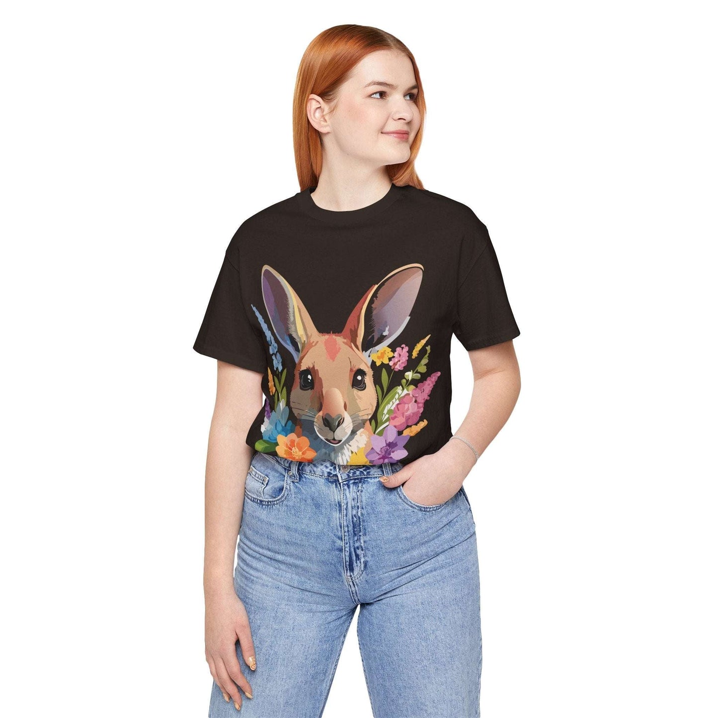 Kangaroo Graphic Unisex 100 Cotton Vintage Animal Artwork Tee 3