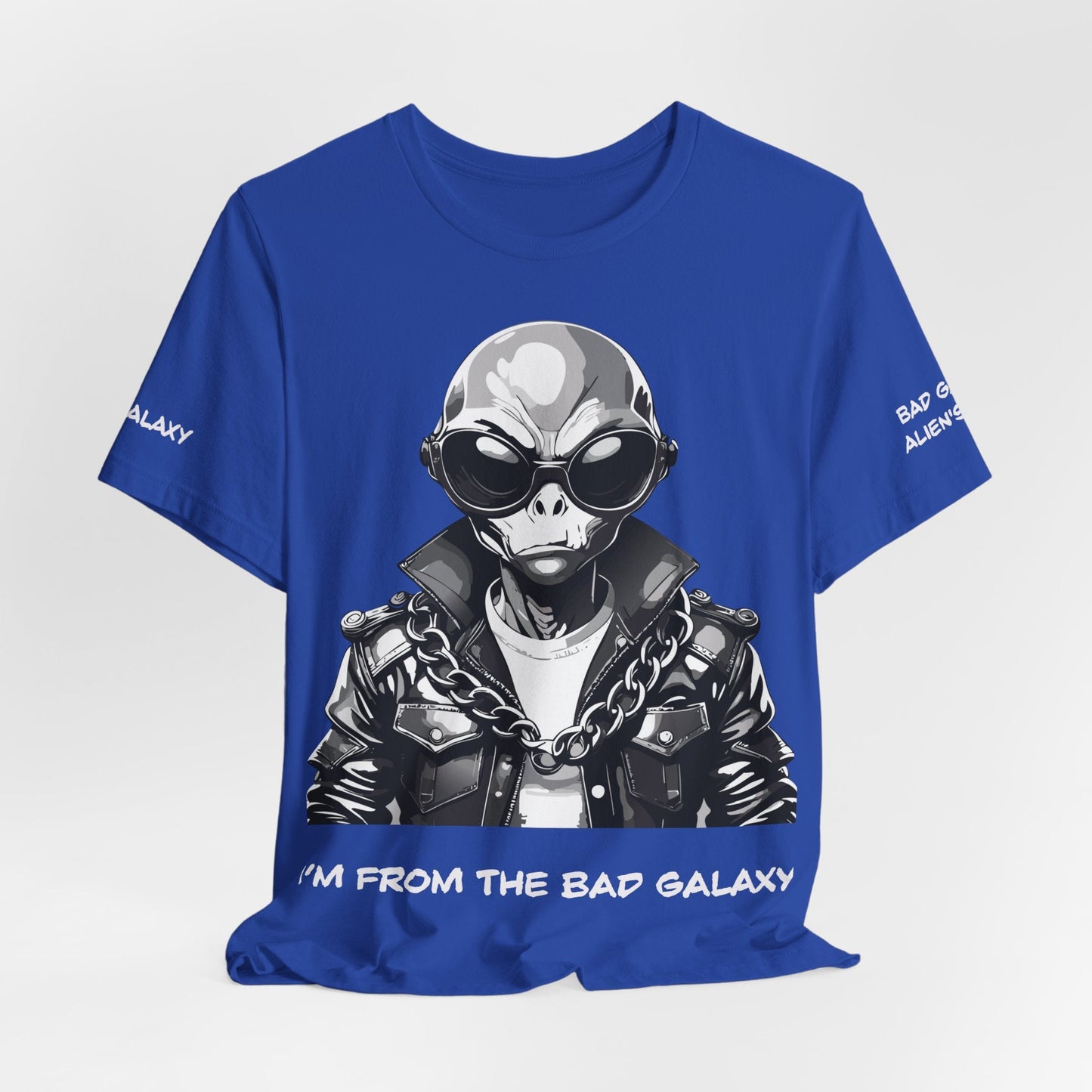 Tee Shirt With Alien From Bad Galaxy 100 Percent Cotton Made To Order Eco Friendly Inks Tee