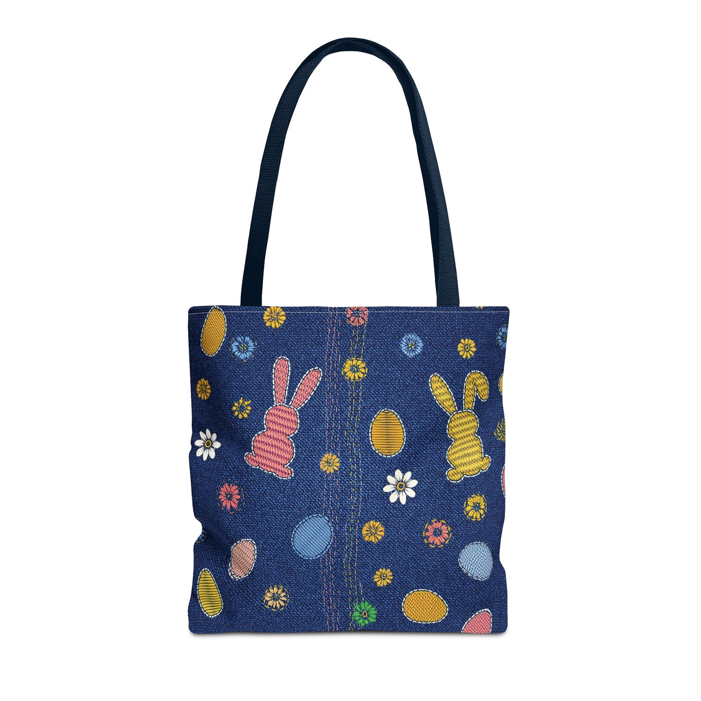 Easter Graphic Design Denim Fabric Imitation Print Unisex Canvas Bag Poly Spun 3 Sizes Tote Bag 204-4