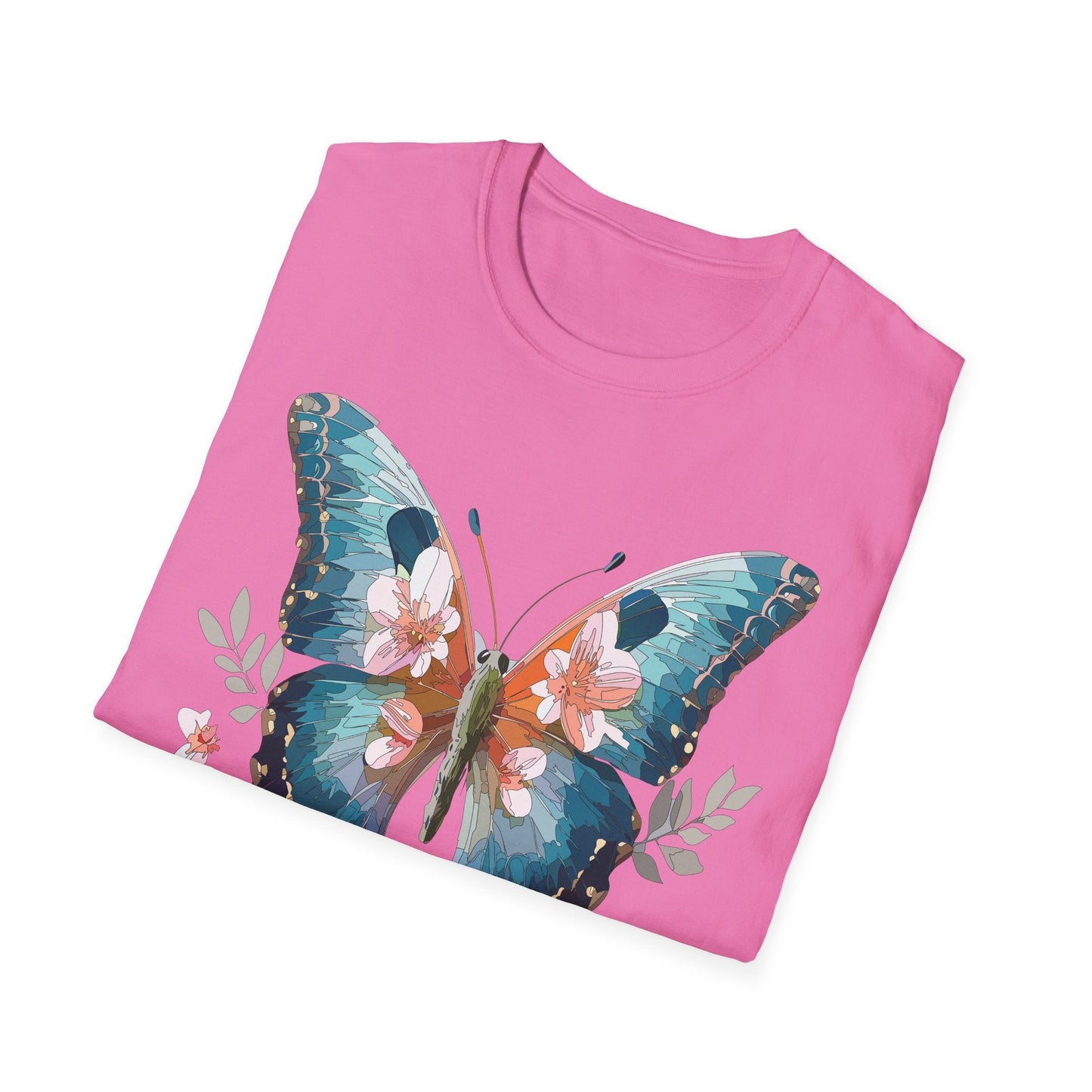 Butterfly Shirt Unisex T Shirt Monarch Butterfly Print Gildan Softstyle 64000 Cotton Tee Classic
