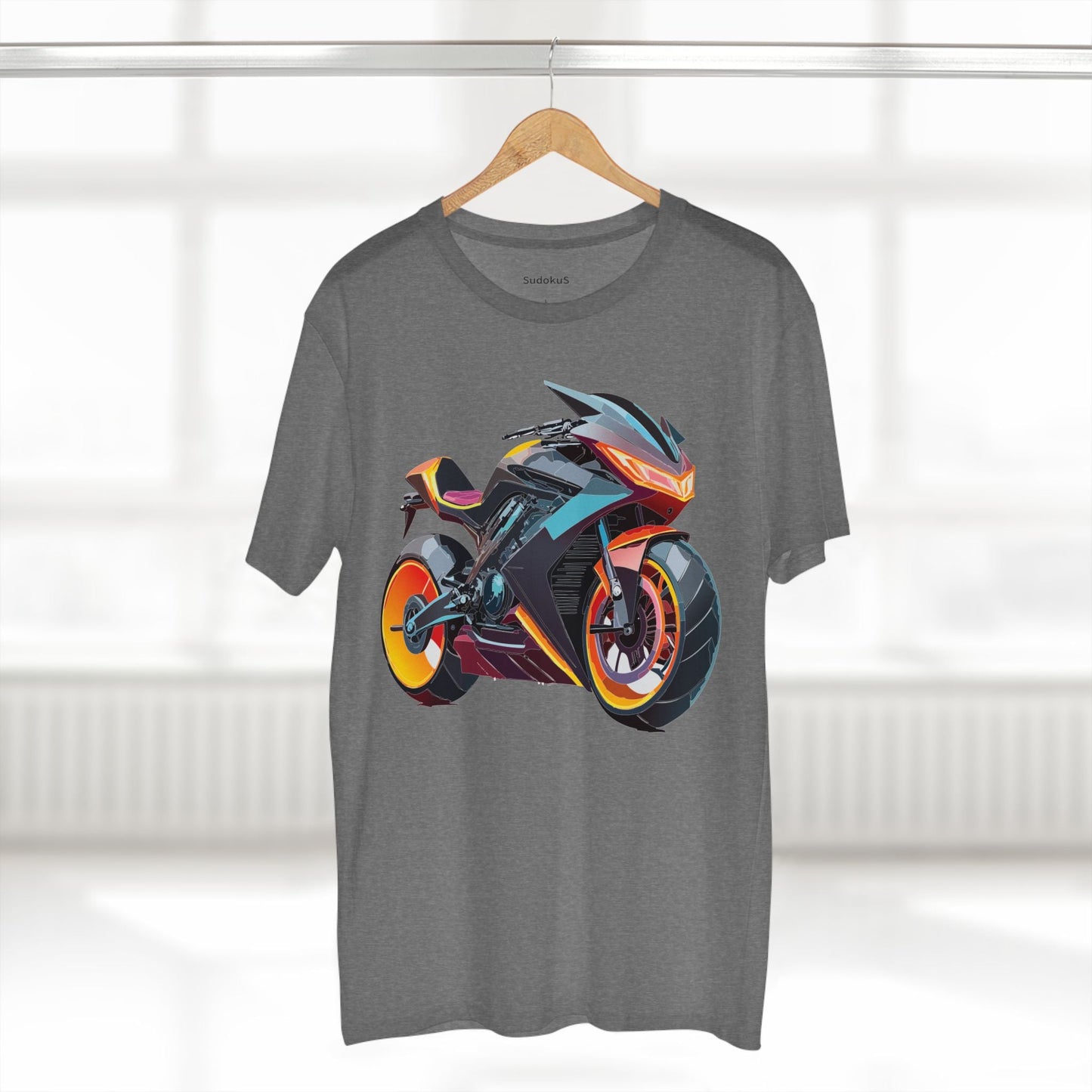 Moto Bike Graphic Unisex 100 Cotton Staple Tee 18