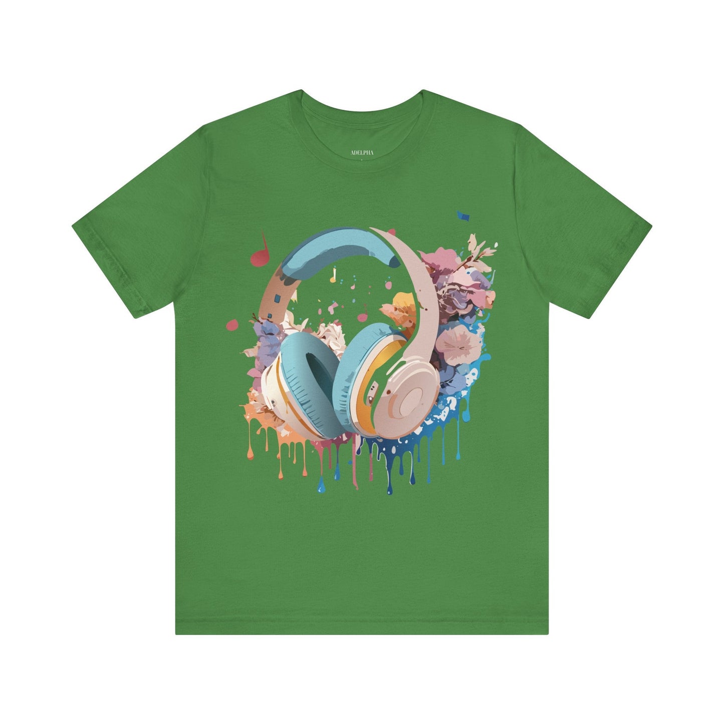 Music Graphic Unisex 100 Cotton Vintage Art with Musical Elements Tee 1