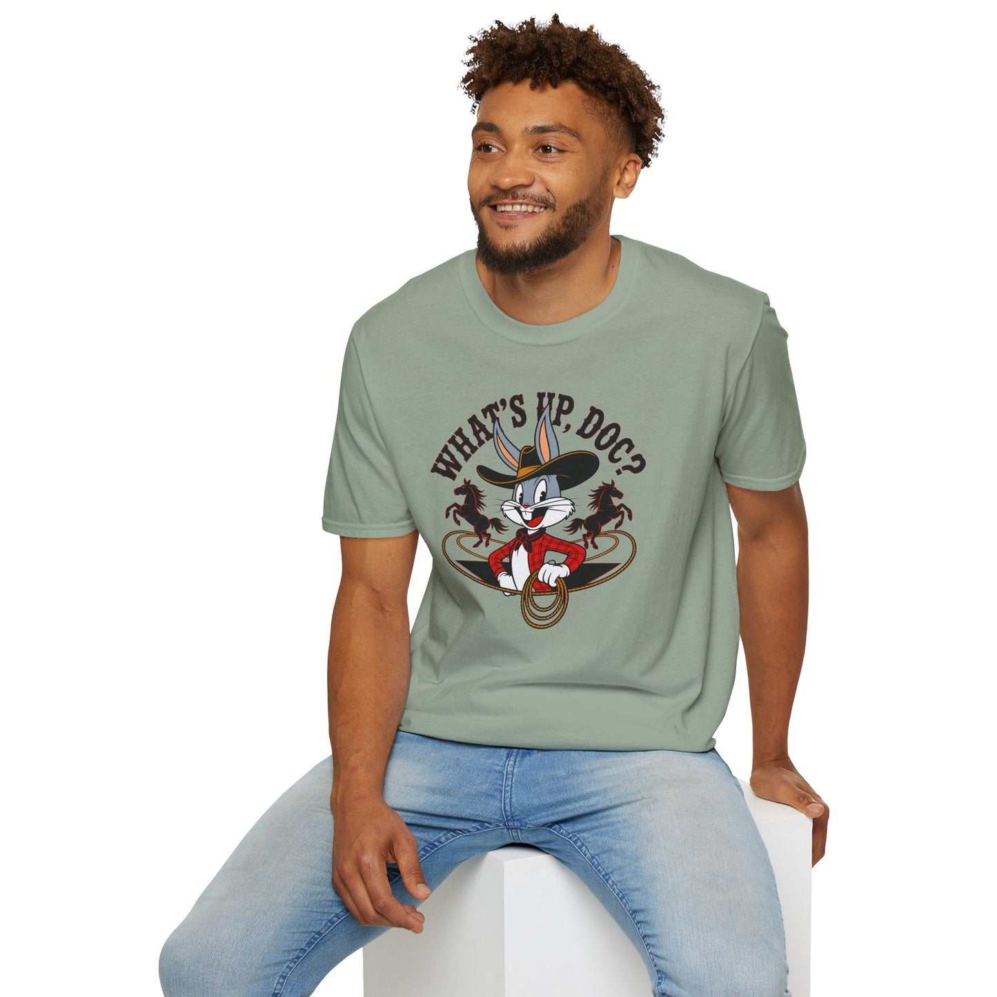 Cartoon Bunny Graphic Unisex Cotton Animal Animation Artwork Design Tee 41
