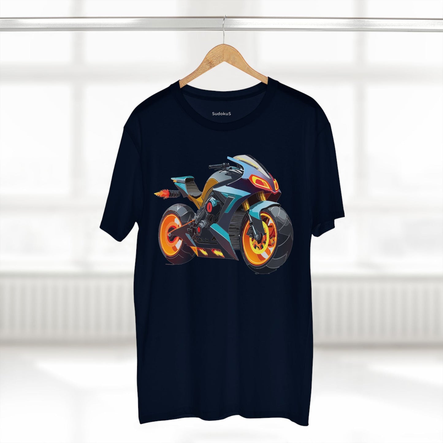 Moto Bike Graphic Unisex 100 Cotton Staple Tee 22