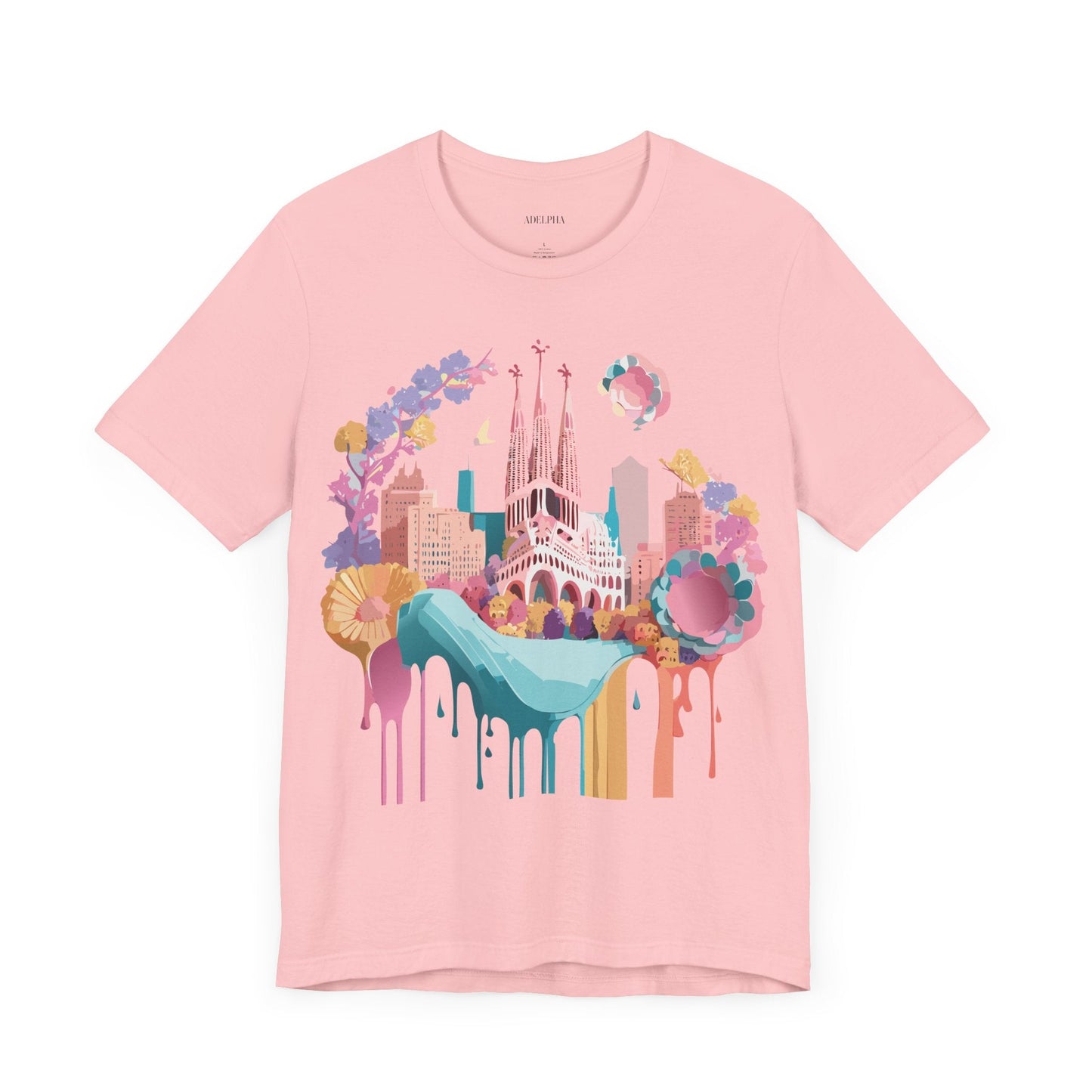 Unisex Graphic Tee Barcelona Design By Adelpha Vintage Artwork Unisex Jersey Short Sleeve Shirt