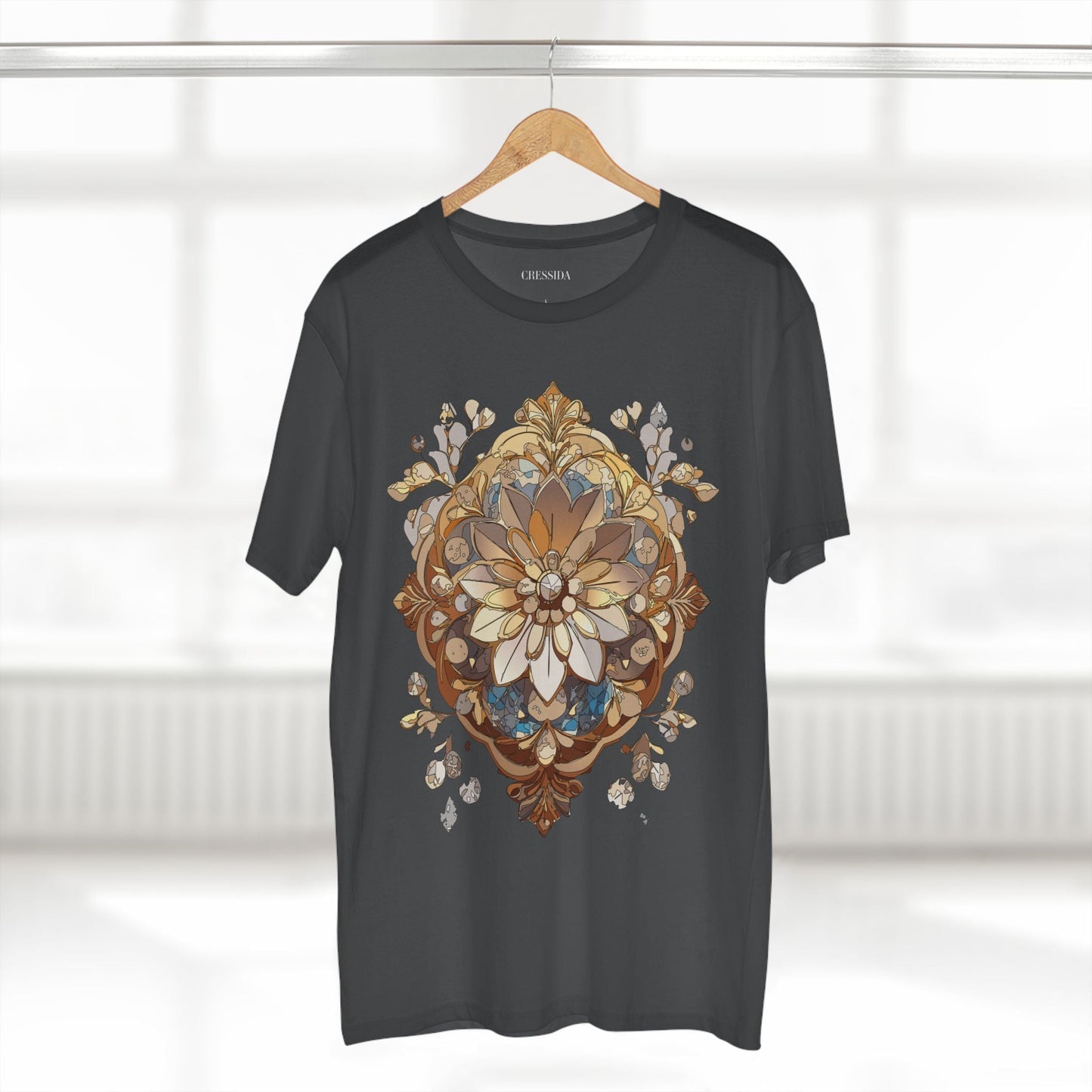 Floral Graphic T-Shirt Unisex 100 Cotton Art Design with Antique Flowers Tee 18